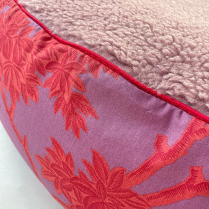 Flocke Hundebett Bezug »Pink Palms«